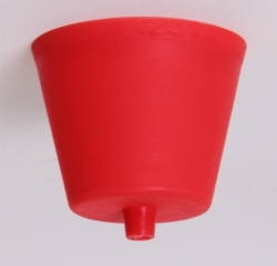 Červená stropní plastová krytka