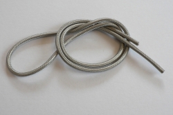 Kabel s kovovým opletem  stříbrný 2x0,75 
