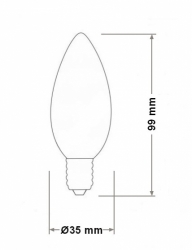 Retro žárovka LED LM35-557-240V-4W-E14 - kopie