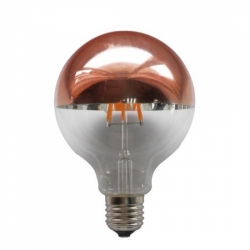 Žárovka LED G95-13818-240V-6W-E27-zlatý vrchlík