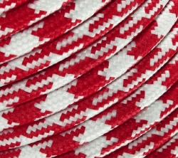 Bílo-červený textilní kabel   