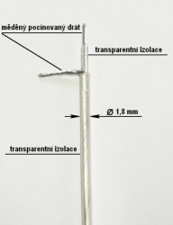 Transparentní kulatý kabel průměr 1,8 mm
