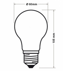 Retro žárovka LED G60-788-240V-6W-E27   