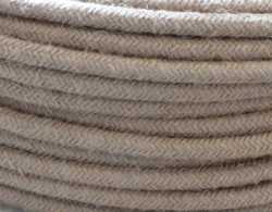 Bavlněný textilní kabel CYSY 2x0,75 - béžová juta