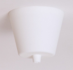 Bílá stropní plastová krytka