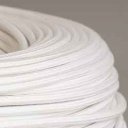Bílý textilní kabel  CYSY 2x0,75