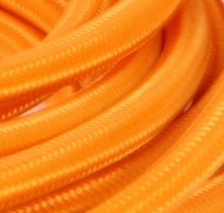 Světle oranžový textilní kabel CYSY 2x0,75