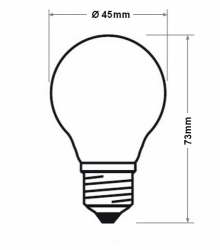 Retro žárovka LED G45-498-240V-4W-E27
