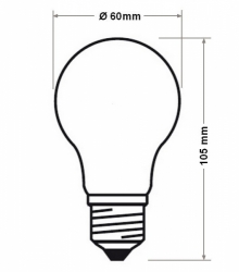 Retro žárovka LED G60-733-240V-6W-E27