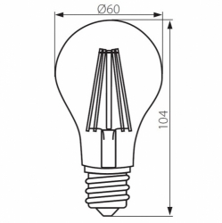 Retro žárovka LED G60-491-240V-4W-E27 