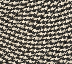 Retro textilní černo-béžový kabel  3x0,75mm