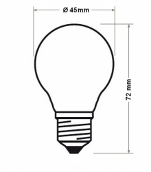 Žárovka LED G45-658-240V-6W-E27