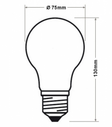Retro žárovka LED G75-691-240V-4W-E27 stmívatelná
