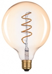 Retro žárovka LED G125-240V-6W-E27  - kopie