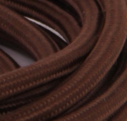 Hnědý textilní kabel CYSY 2x0,75